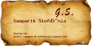 Gasparik Stefánia névjegykártya